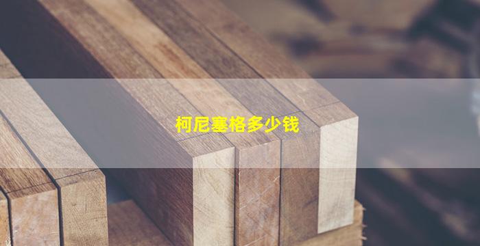 柯尼塞格多少钱(jesko柯尼塞格多少钱)