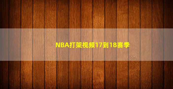 NBA打架视频17到18赛季