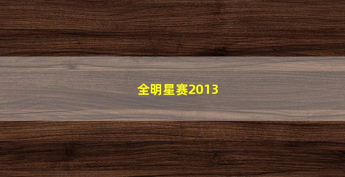 全明星赛2013