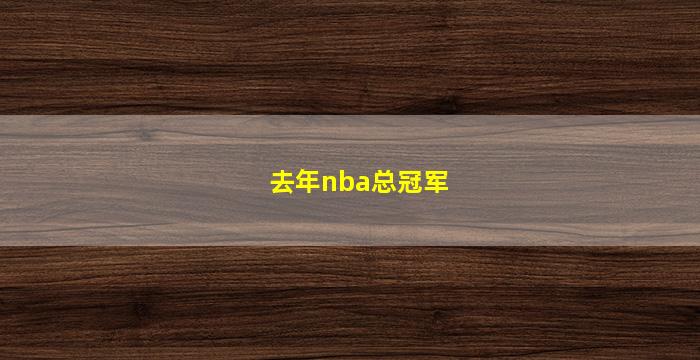 去年nba总冠军