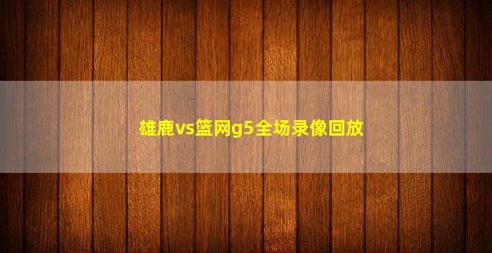 雄鹿vs篮网g5全场录像回放